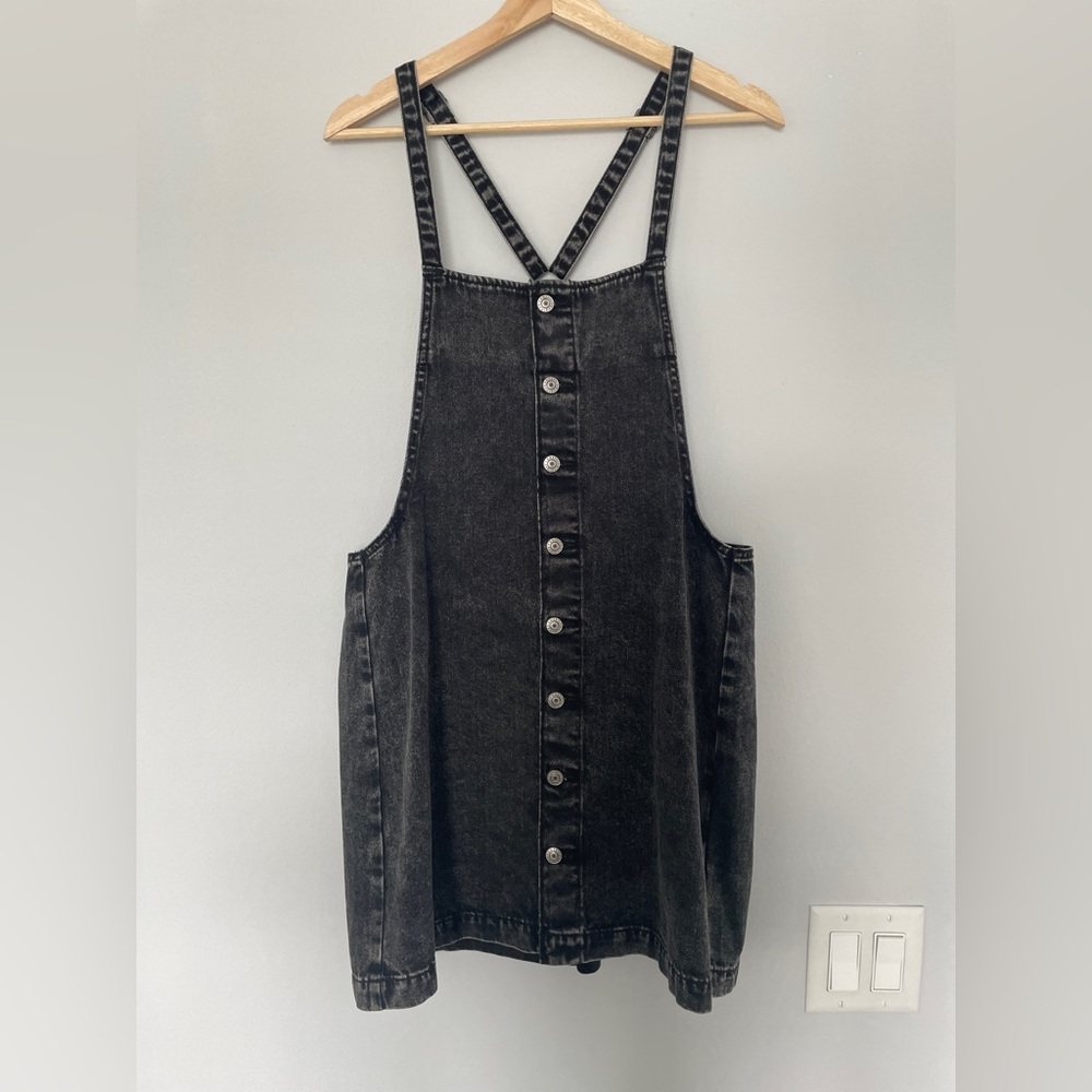 American Eagle Outfitters ~ Black Denim Mini Dress ~ M